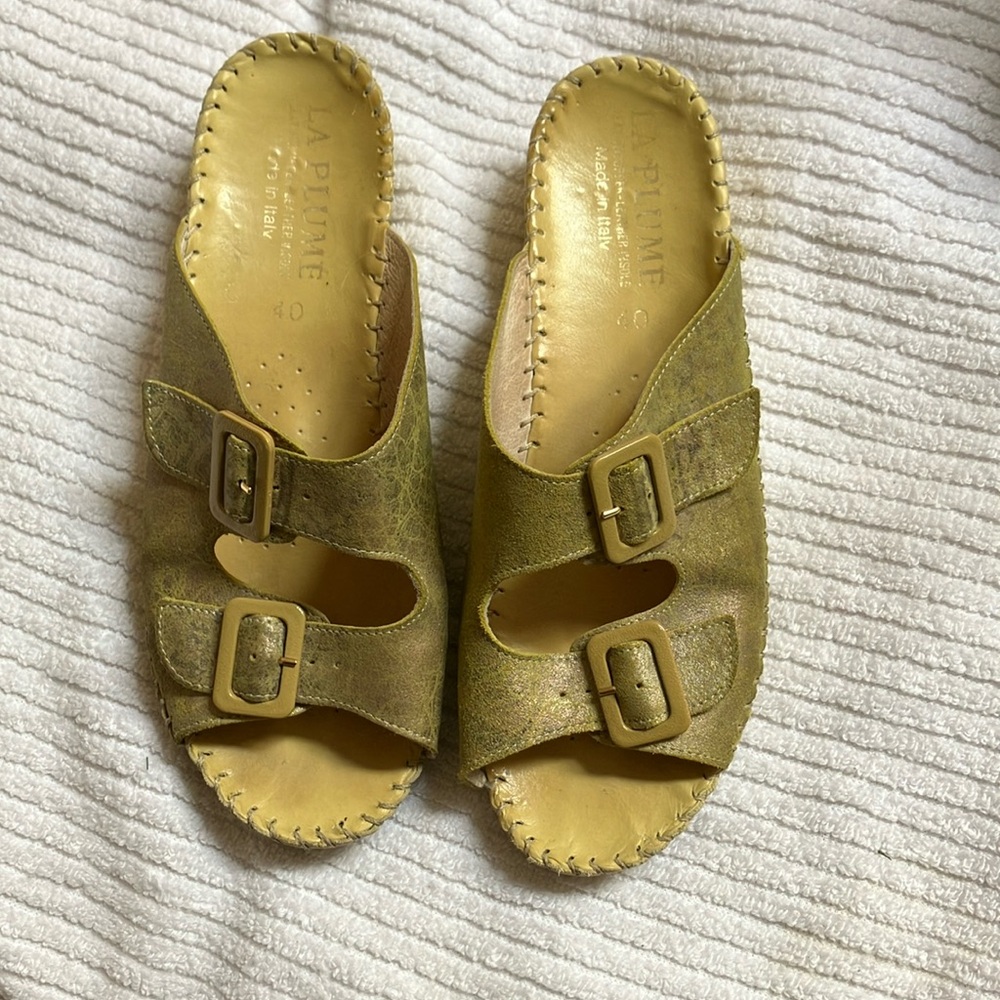 La Plume Jen Slip-on  leather sandals